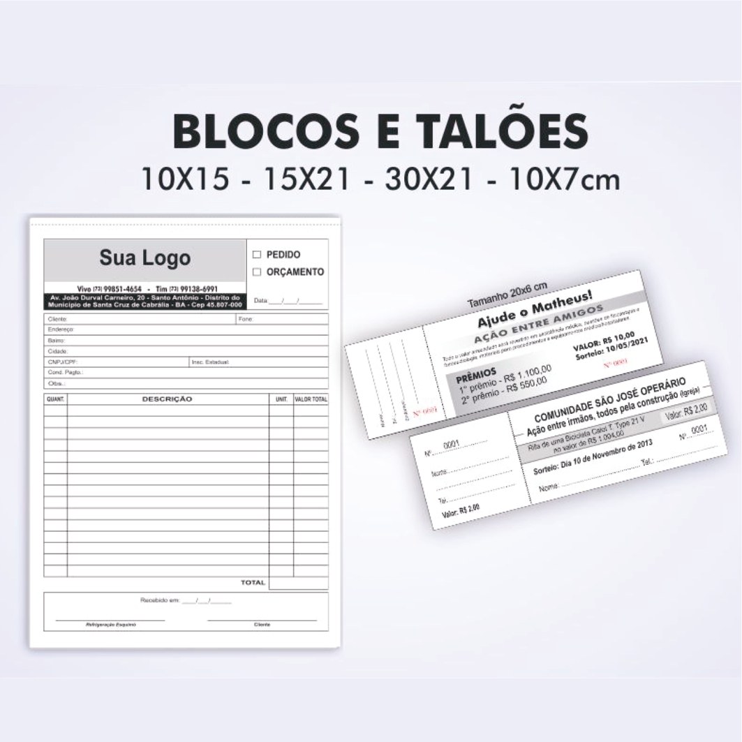 Blocos e talões